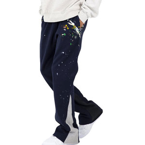 Pantalon de survêtement unisexe personnalisé de haute qualité, style streetwear Y2K, en molleton bouclette avec poches évasées, pour homme - Product Image 6