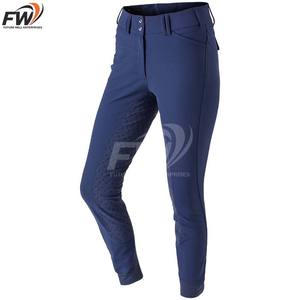 Leggings de equitación de cintura alta con estampado de silicona en todo el asiento y bolsillos para móvil, al por mayor - Product Image 5