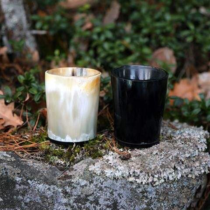 Jarra de cerveza blanca de cuerno de búfalo estilo vikingo, vaso de cuerno pulido a mano para vino tinto - Product Image 2