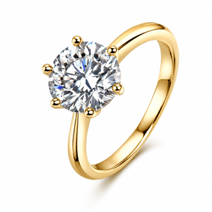 Anillo de Compromiso de Plata S925 con Moissanita Certificada de 3ct, Corte Brillante Moderno, Solitario de 6 Puntas, para Fiestas y Eventos - Product Image 3