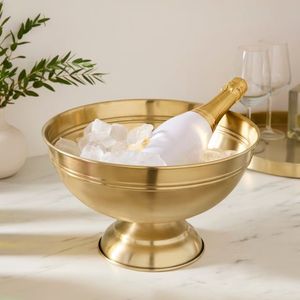 Seau à glace de luxe en acier inoxydable en forme de bateau, bac à boissons pour refroidissement du vin, décoratif pour fêtes, rayé, résistant à la rouille, anti-fuite - Product Image 3