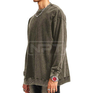 Sudaderas con lavado ácido a la moda al mejor precio en venta en línea, fabricante pakistaní de sudaderas con lavado ácido de mezcla de algodón. - Product Image 5