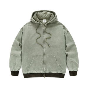 High Quality Vintage Trendy Dirtyfit <b>Wind</b> Heavy Industry Wash Woven Cotton Jacket for Men Customized Printing - Product Image 4