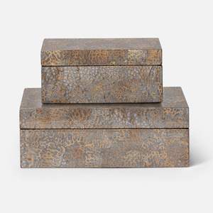 Boîtes à bijoux élégantes en résine et bois MDF avec couvercle décoratif en résine et intérieur doublé de tissu doux - Product Image 6