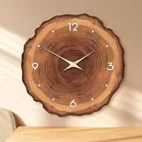 Elegante Reloj de Pared de Cuarzo de Madera, Moderno y Minimalista, Movimiento Silencioso, Diseño Único, Decoración de Lujo para Sala de Estar, Bodas, Diwali, Funciona con Batería