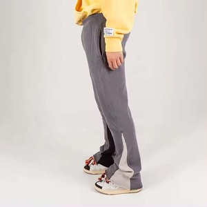 Pantalon de survêtement noir pour homme, taille élastique, motif lettres imprimées, bande latérale, décontracté, tricoté, respirant, pour le printemps - Product Image 4