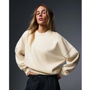 Sudadera con Capucha Personalizada con Logotipo, Cuello Alto, Peso Medio, Tejido Acanalado, 100% Algodón, Corte Holgado, Transpirable, para Mujer - Product Image 4