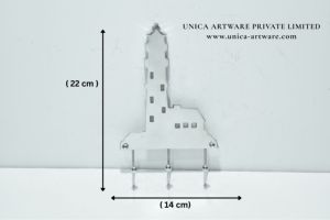 Lighthouse Shape Decorative Metal <b>Wall</b> <b>Hook</b> <b>Rack</b> for Keys Towels & Home Decor 3 <b>Hooks</b> Handmade Aluminum <b>Wall</b> Mount Organizer - Product Image 3