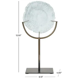 Escultura Metálica Decorativa de Alta Resistencia para Instalaciones Interiores, Diseño Artesanal en Aluminio Chapado en Oro - Product Image 4