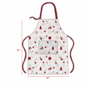 New printed Design Soft Quality Eco Friendly <b>Kitchen</b> <b>Apron</b> Professional Manufacturer Christmas Bib <b>Apron</b> With Pocket - Product Image 6