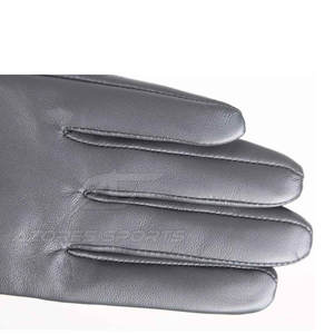 Gants tactiles en cuir de haute qualité pour hommes - Doux, chauds, écologiques, décontractés, longueur poignet, avec doublure en polyester - Product Image 3