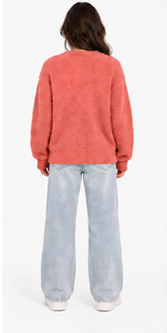 Pull en mohair unisexe, design personnalisé, col rond oversize, pull rayé duveteux, tricoté à la main, laine brossée, tricot d'hiver, OEM ODM - Product Image 3