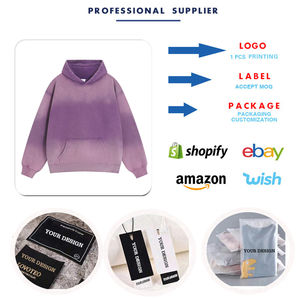 Vente en gros FOB Prix compétitif Sweat à capuche zippé épais en molleton 100% coton uni sans cordon coupe oversize pour homme - Product Image 3