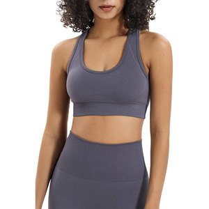 Wholesale Women's High Quality 2-Piece Active Gym Wear Set SpandexNylon Seamless Elastic Waist Adjustable Solid - Product Image 4