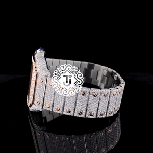 Reloj de Diamantes Moissanite Totalmente Cubierto de Piedras, el Más Vendido, para Cumpleaños y Aniversarios, Mecánico ETA, Acero Inoxidable, Unisex - Product Image 2