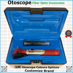 Ensemble d'instruments d'otoscopie manuels à fibre optique rouge de qualité supérieure, équipement médical à vision claire, certifié CE Classe I, garantie 1 an - Product Image 5