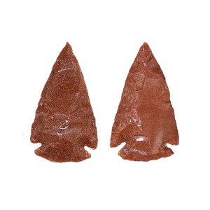 Puntas de flecha de piedra natural, cristal de Goldstone rojo, jaspe elegante, piedras preciosas curativas, para mayoristas de cristales - Product Image 3