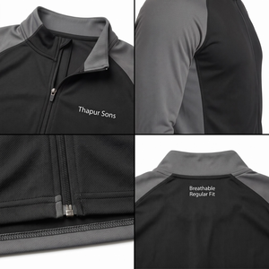 Veste zippée intégrale unisexe PASUXI respirante, coupe classique, 100 % polyester - Product Image 4