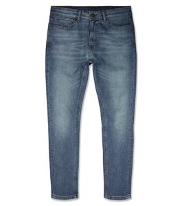 Jean Biker Homme Grande Taille Personnalisé Coupe Droite Extensible en Denim Effet Vieilli avec Trous Peints par Pulvérisation - Product Image 5