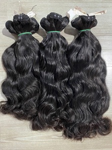 วิกต่อผมสีดำสำหรับผู้หญิงผิวดำผมมนุษย์100% หยักศกธรรมชาติแบบลอนคู่ - Product Image 5