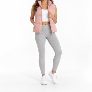 Chaleco Acolchado de Mujer con Logotipo Personalizado, Tejido de Lona, Estilo Urbano, Ligero, Cortavientos, Ecológico y Transpirable para Invierno - Product Image 1