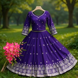 Ensemble de robe de soirée, tenue de fête de créateur, haut Lengha et dupatta UC-418 - Product Image 3