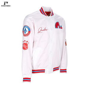 Veste universitaire en satin 100% polyester, logos personnalisés pour équipes sportives et clubs, veste de baseball, veste universitaire, fournisseur en gros OEM/ODM personnalisé - Product Image 4