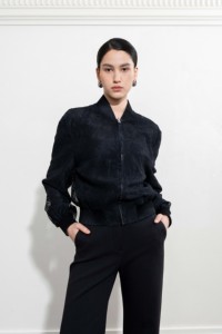 Hot Selling <b>Jacket</b> Women ODM FROST <b>JACKET</b> Ribbed Cuffs Hem Stand Collar Textured Lace Women <b>Jackets</b> And Coats - Product Image 6
