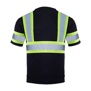 Camiseta de seguridad reflectante de alta visibilidad para hombre, poliéster de secado rápido, alta visibilidad, clase 2, tipo R, ropa de trabajo con logotipo personalizado - Product Image 5