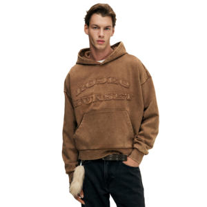 Nouvel arrivage : Sweat à capuche imprimé personnalisé en molleton 100 % coton, idéal pour l'hiver, avec impression sérigraphiée, teint uni, pour homme - Product Image 1