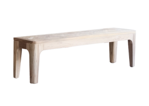 Handcrafted Indonesian Teak Bench with Minimalist Arch Design and Rounded Safety Edges 150cm for Commercial and Dining Spaces - Product Image 2
