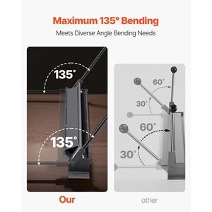 Piegatrice per Lamiera da 30 Fogli, Capacità 18-Gauge, Piegatrice a Cassone Regolabile 0-135 Gradi, Macchina Piegatrice per Metallo Senza Vibrazioni per Lamiera - Product Image 4