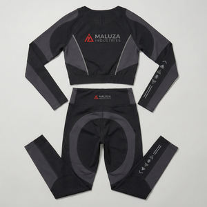 ชุดวอร์มออกกำลังกายแบบสกินนี่พิมพ์ลายตามสั่ง ชุดวิ่งจ๊อกกิ้ง ชุดกีฬา ระบายอากาศ แห้งเร็ว น้ำหนักเบา รับผลิตแบบ OEM ขายส่ง - Product Image 1