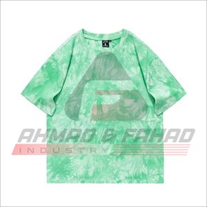 T-shirt à manches courtes pour homme, coupe ample, tie-dye, coton, col rond, motif logo sur le devant, coupe classique - Product Image 2