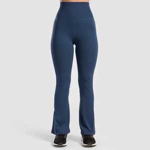 Women High Elastic Waist <b>Flare</b> Yoga Pants Gym Workout Bootcut <b>Leggings</b> Fitness Stretch Breathable Activewear Training OEM ODM - Product Image 1