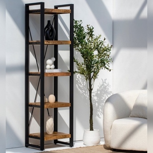 Étagères en bois Vandana Altis Maxima avec structure métallique, design moderne et industriel pour l'organisation - Product Image 1