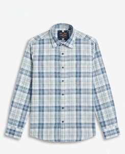 Camisa Casual a Cuadros para Hombre, Manga Larga, Cuello Clásico, Doble Botonadura, Transpirable, de Algodón Tejido, para Verano, Enovate - Product Image 4
