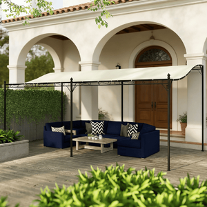 Gazebo y Toldo de Madera, Estructura Exterior Elegante para Relajarse - Product Image 6