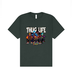 T-shirt en coton imprimé DTG personnalisé, tee-shirt graphique décontracté, design personnalisé, OEM, ODM, fabricant en gros, fournisseur d'usine - Product Image 2