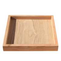 Plateau de rangement en bois rectangulaire au design minimaliste, non fini, pour bijoux et organisation de table, facile à nettoyer
