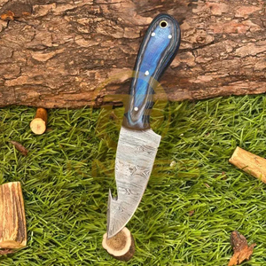 Nuevo Cuchillo de Caza de Acero de Damasco de Grado Industrial, Hecho a Mano, ODM OEM, Hoja Fija, para Supervivencia al Aire Libre, Camping, Táctico, con Mango de Madera - Product Image 5