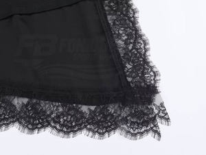 Camiseta de Poliéster con Encaje Cosido, Moda Otoño 2026 para Mujer, Estilo Vintage, Manga Corta, Casual, Diseño Personalizado OEM - Product Image 6