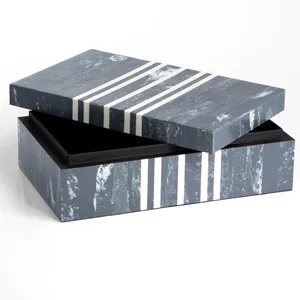 Luxury Design Resin <b>Storage</b> <b>Box</b> with MDF Interior for Home Gift Home Decoration and Accessories at Affordable Price - Product Image 2