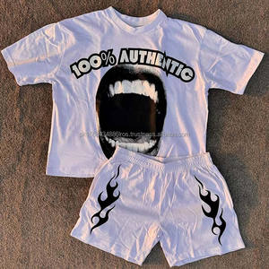 Nueva camiseta de verano y conjunto corto, Camiseta corta, conjuntos cortos de algodón de talla grande 100% para mujer 2024 - Product Image 1