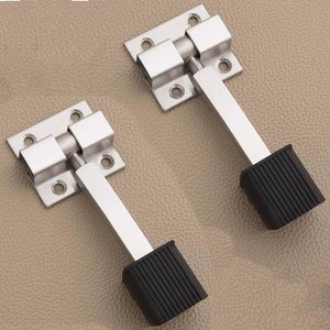 Tope de puerta de varilla cuadrada simple de acero inoxidable de 4 pulgadas - Product Image 1