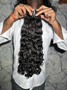 Extensiones de Cabello de Donante Único con Doble Trama y Cutículas Alineadas, Colección de Cabello Virgen de Templo con Texturas Rizadas Indias - Product Image 4