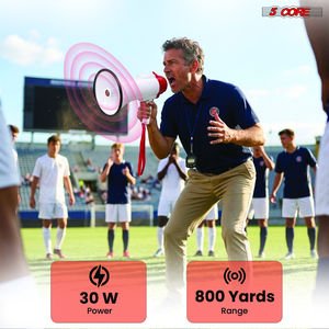 Megafono da 30W con Altoparlante a Tromba, Portata di 800 Iarde, Sirena Potente, Amplificatore Vocale, Attrezzatura Portatile per Sicurezza e Sopravvivenza - Product Image 2