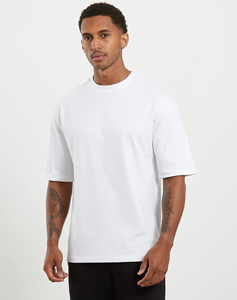 Camiseta holgada para hombre, camiseta oversize de moda, camiseta deportiva de tela gruesa, camiseta streetwear con cuello redondo, camiseta de manga corta para gimnasio - Product Image 1
