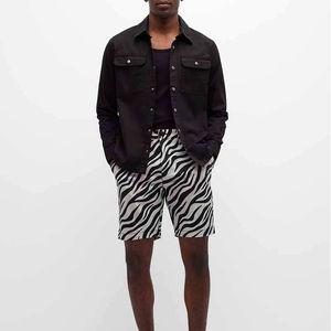 Pantalones Cortos Oxford Sólidos para Hombre, de Alta Calidad, Transpirables, con Cierre de Cordón, Cintura Media, Corte Regular, al por Mayor OEM - Product Image 2