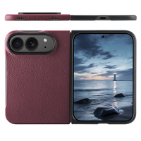 Étui de luxe haut de gamme personnalisé en cuir véritable italien grainé litchi pour iPhone Ultra, housse pliable